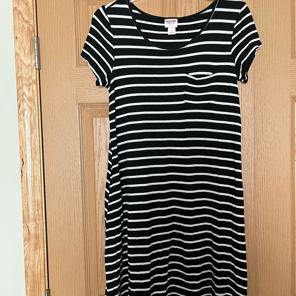 Black and White Striped Dress